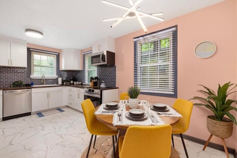 Enjoy a meal in the dining room that has room for 6 if needed