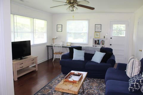 Living room with smart TV