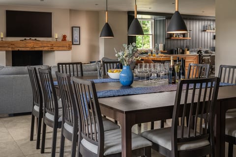 Dining table at Quarter House, Scottish Borders