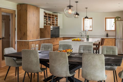 The dining table at Kingfisher Forge, Shropshire