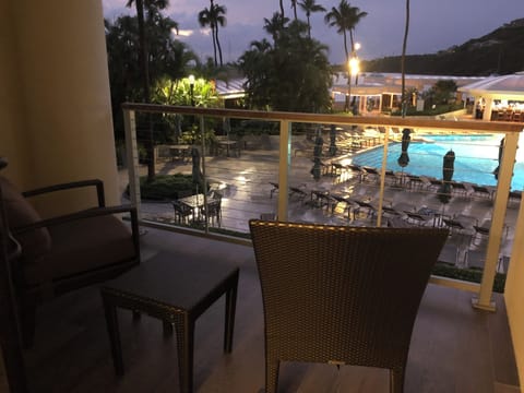 View from the balcony.  Convenient to everything!  