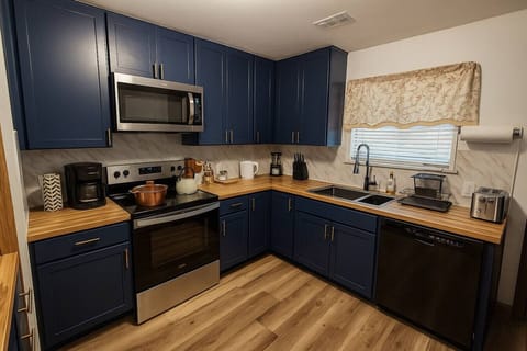 Fully stocked kitchen