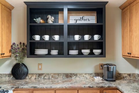 Gather in Style! ✨ Charming kitchen cabinet for essentials with rustic elegance.