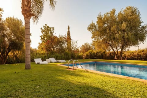 Lush Poolside Oasis