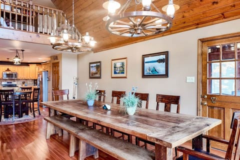 Huge farmhouse dining table and additional kitchen table