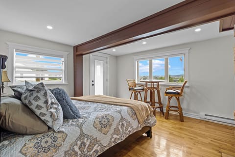 Charming bedroom with views