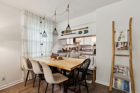 Dining table with seating for seven
