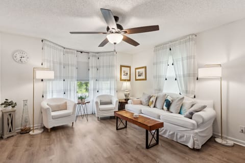 Relax in the sun filled living room