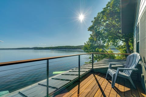 Balcony | 3-Story Home | Private Boat Dock | Lake Access