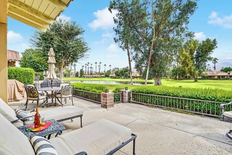 Scenic pond views from the patio.