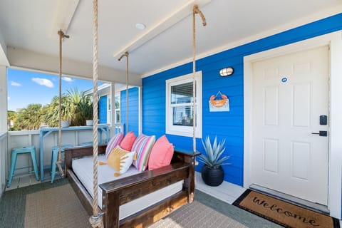 Front porch swing + sunset seating - perfect for coffee or happy hour