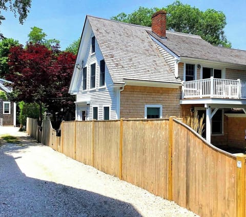 Kiley Court is a shell driveway, condo is the entire upstairs with the deck 
