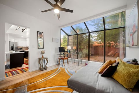 Beautiful room with adjustable bed  and plenty of natural light