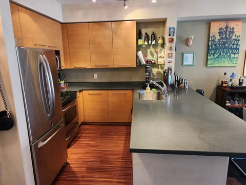 An older photo of the kitchen