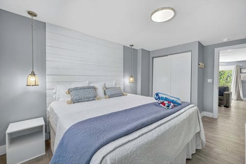 King memory foam newer mattress in the master bedroom. Plenty of closet space.