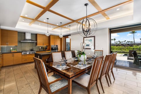 Host al fresco dinners with golf course views just steps from the gourmet kitchen.