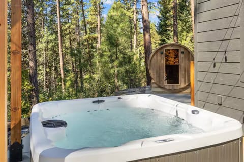 Enjoy the traditional Sauna or hot tub under a canopy of stars.