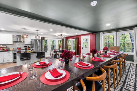 Make every meal memorable at our spacious dining table, comfortably seating up to 14.