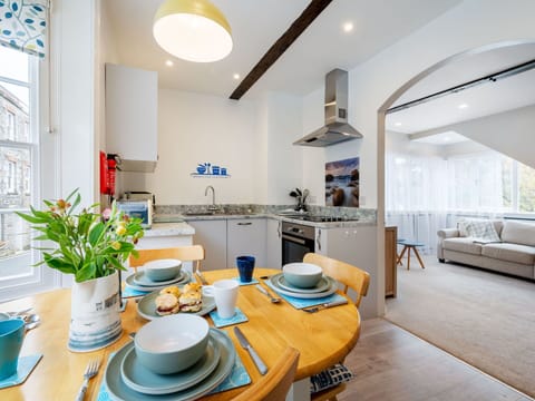 Interior Design, Furniture, Flooring, Floor, Ceiling, Countertop, Kitchen, Room, Apartment, Lighting