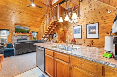 A spacious kitchen with modern appliances and plenty of counter space for meals and gatherings