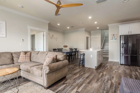 Coastal Château Open Floor Plan Living and Dining