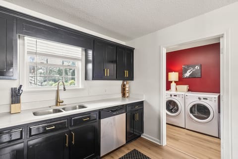 Washer and dryer, dishwasher and microwave