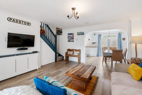Living Room at Macalby Cottage, Harlyn Bay,  Holiday Home