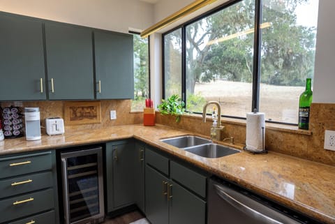 Fully stocked kitchen with all the essentials for your stay!