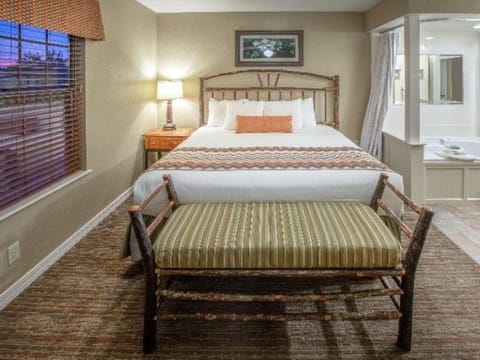 Indulge in a roomy suite feel with tub nearby.