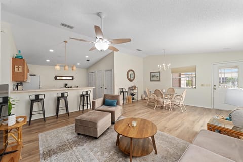 Open Concept: Living Room, Dining and Kitchen