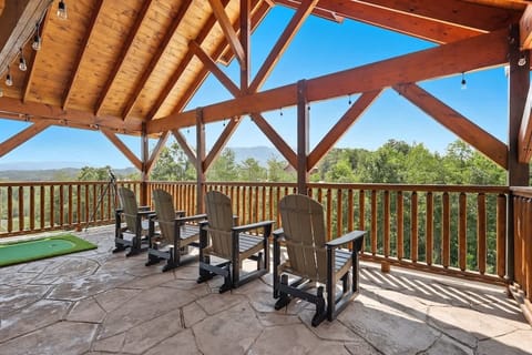 Enjoy the mountain views from the top of the raised Terrace!