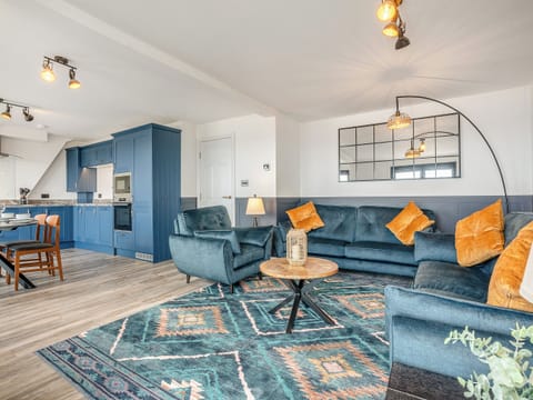 Open plan living space | Penthouse North - Crakehall House, Saltburn-By-The-Sea