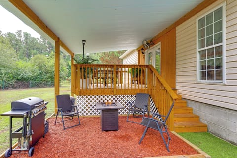 Covered Outdoor Space | Deck w/ Dining Area | Fire Pit w/ Seating | Gas Grill