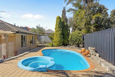 Outdoor pool and area for seating