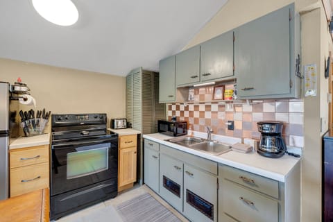 Kitchen area has all the necessities for your trip