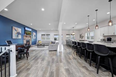 Great room with open concept