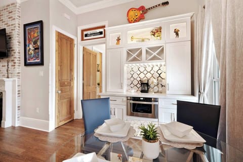 Kitchen includes a coffee/wine bar along with a microwave drawer.