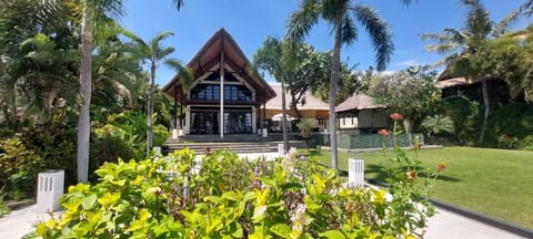 Surrounded by lush exotic garden