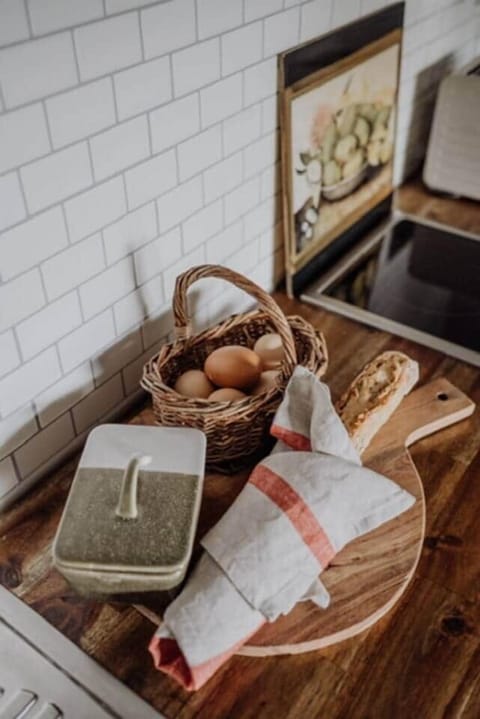 Fresh bread and eggs provided as part of your breakfast provisions.