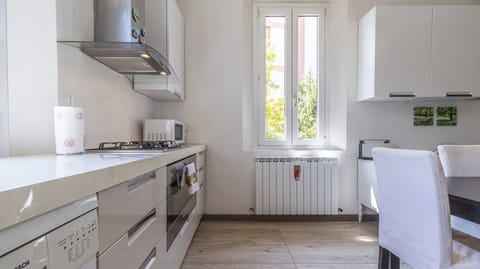 bright fully equipped kitchen