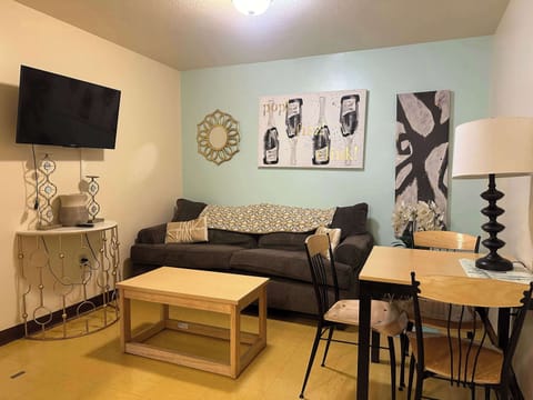 "Kick back and relax in our comfy living rooms.