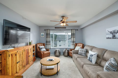 Queen sleeper sofa makes an easy place to nestle in and recharge for the next day | Main Level