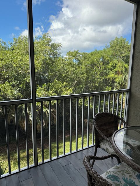Lanai view overlooking spring creek.