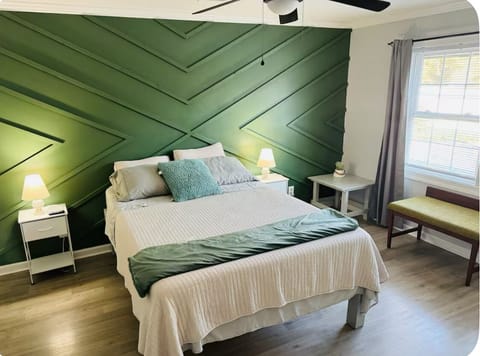 Primary bedroom on second floor with en-suite bathroom