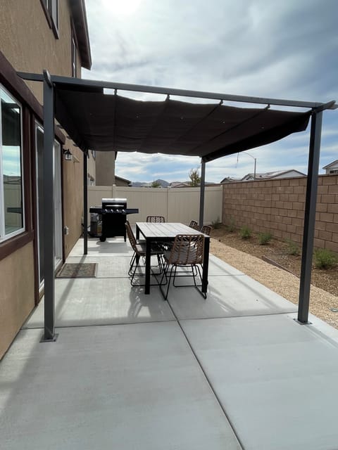 Private backyard patio