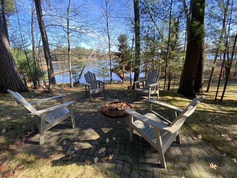 fire pit overlooking Lake Minocqua. 