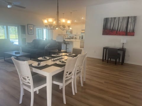 Living Room, Dining Room and Kitchen