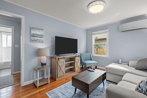 Comfortable Living Room with Mini-Split Heating & Cooling. WiFi with Smart TV