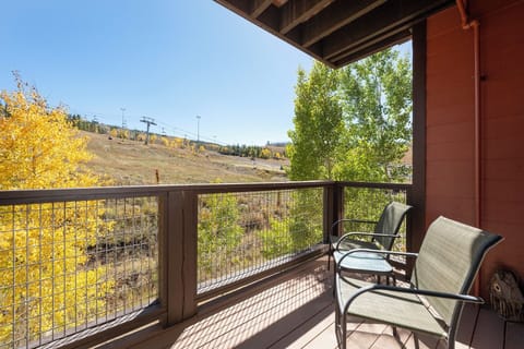 Soak in the stunning views of the Granby Ranch slopes right from our patio