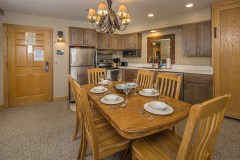 Enjoy a homemade meal with seating for 6 at the dining table | Main Level